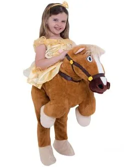 Funidelia Piggyback Belle Berijdt Philippe-kostuum - Belle En Het Beest