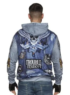 Funidelia Blauw Motorjasje Voor Mannen -Goedkope Vikingen winkel blauw motorjasje voor mannen 2