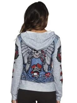 Funidelia Blauw Motorjasje Voor Vrouw -Goedkope Vikingen winkel blauw motorjasje voor vrouw 2