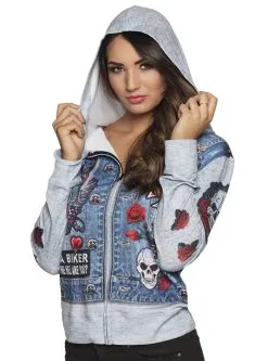 Funidelia Blauw Motorjasje Voor Vrouw