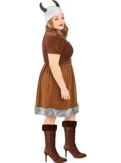 Funidelia Grote Maat Viking Kostuum Voor Vrouw -Goedkope Vikingen winkel grote maat viking kostuum voor vrouw 2