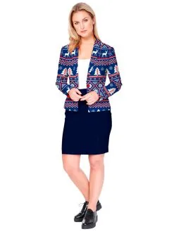 Funidelia Christmas Jas Opposuit Voor Vrouw In Blauw